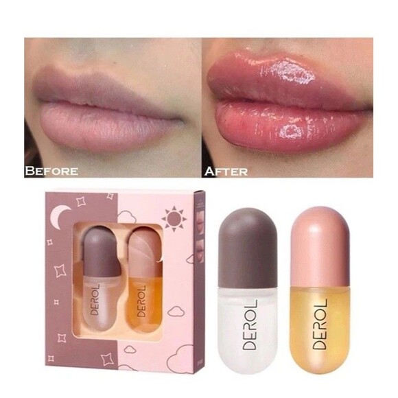 2x DEROL Lip Plumper Extreme Lip Gloss Plump Volume Lips Moisturizing Maximizer - Picture 2 of 8